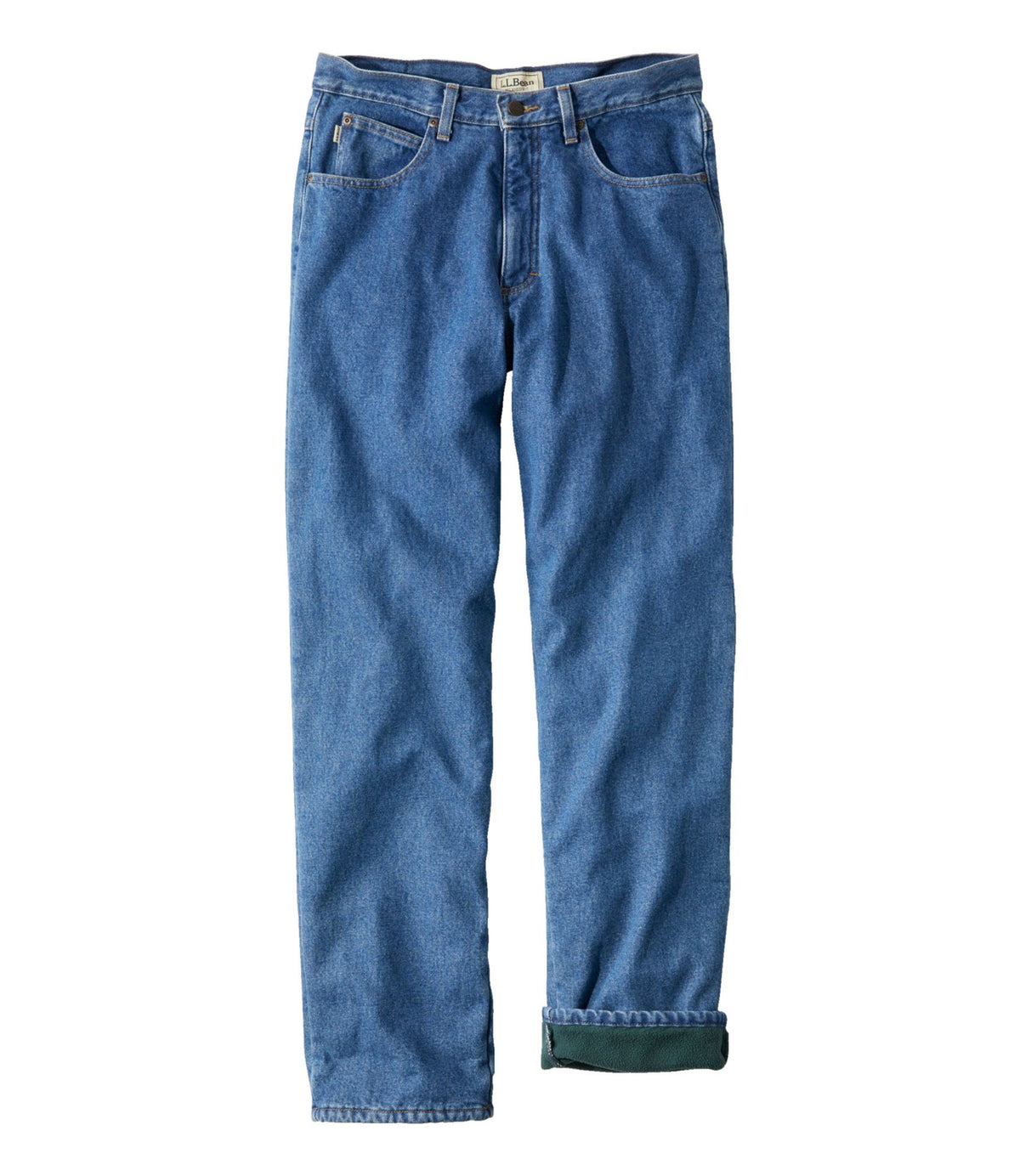 L.L.Bean Men's Double L® Jeans, Relaxed Fit, Fleece-Lined Stonewashed