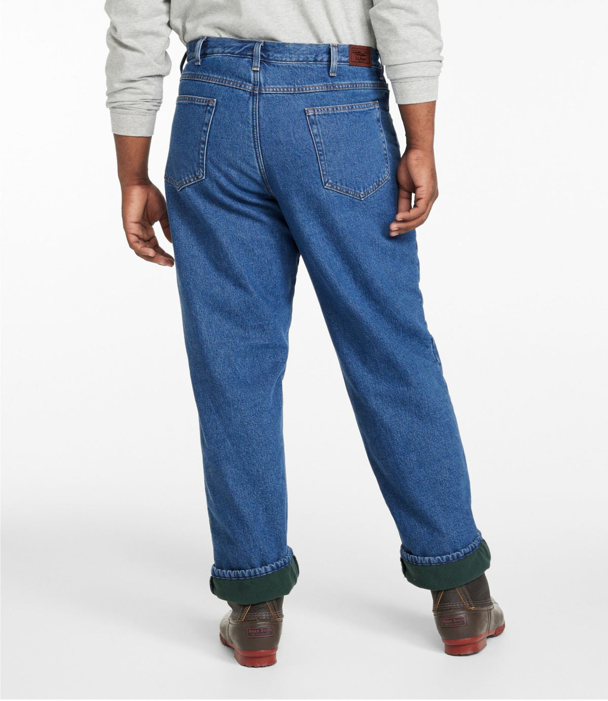 L.L.Bean Men's Double L® Jeans, Relaxed Fit, Fleece-Lined Stonewashed