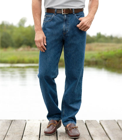 L.L.Bean Men's Double L® Jeans, Relaxed Fit Dark Wash