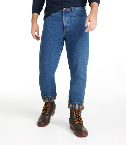L.L.Bean Men's Double L® Jeans, Classic Fit, Flannel-Lined Stonewashed