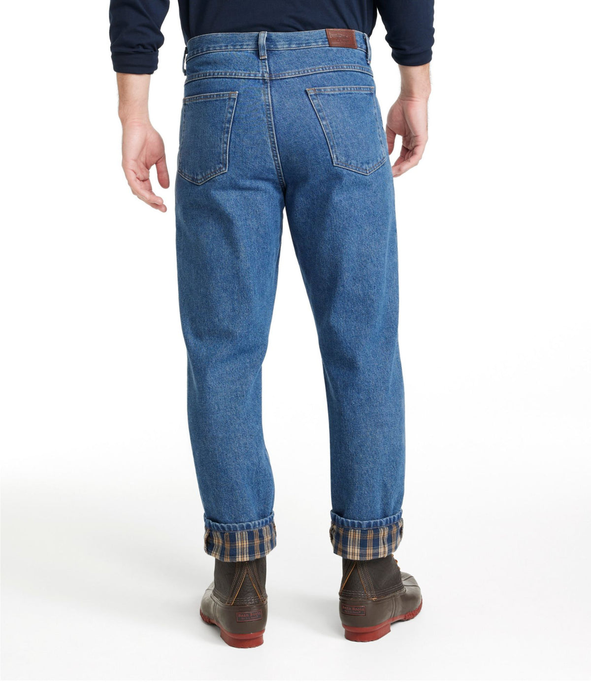 L.L.Bean Men's Double L® Jeans, Classic Fit, Flannel-Lined Stonewashed
