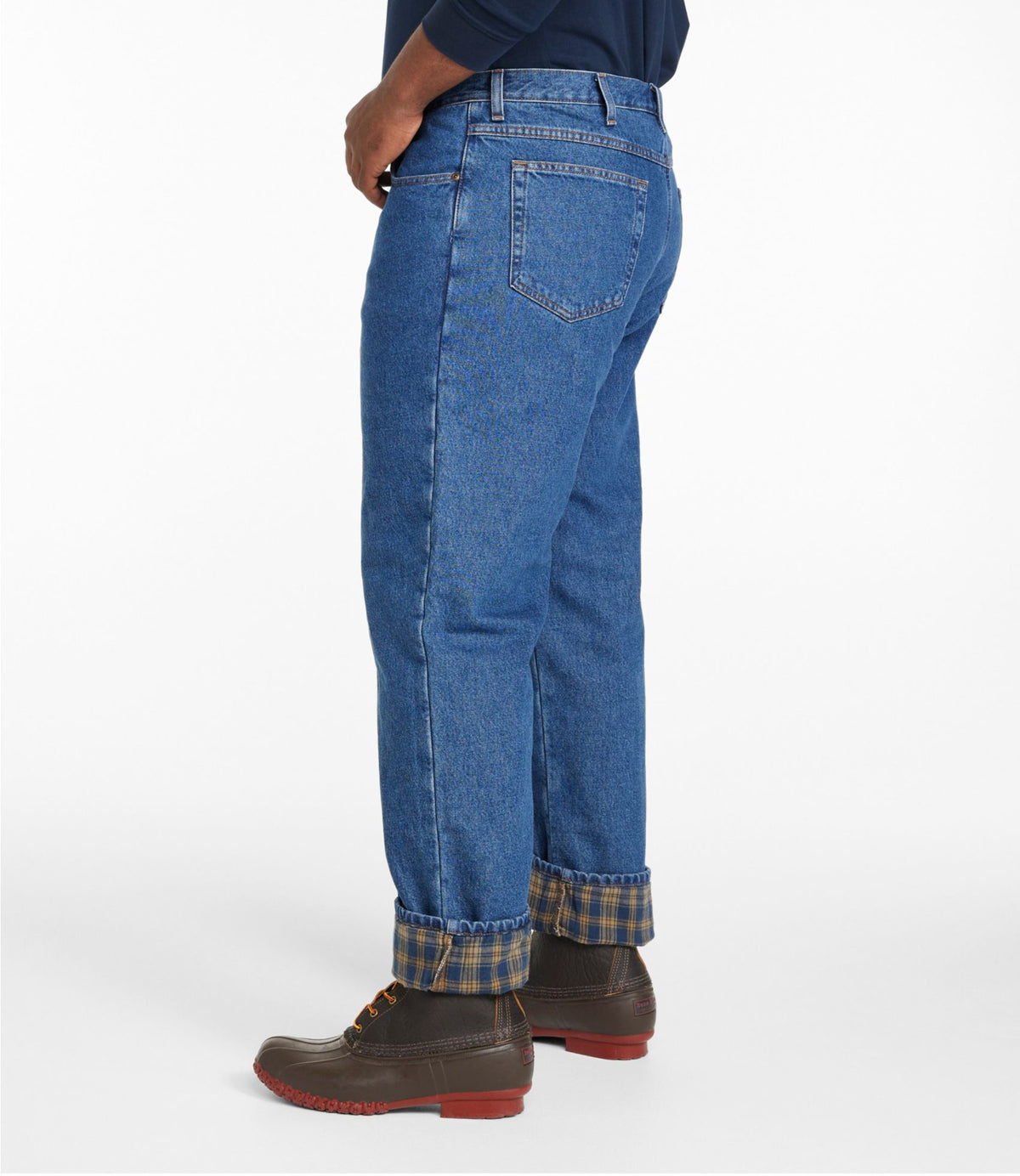L.L.Bean Men's Double L® Jeans, Classic Fit, Flannel-Lined Stonewashed