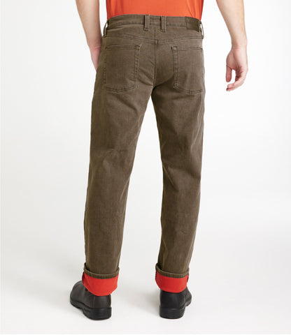 L.L.Bean Men's BeanFlex® Jeans, Standard Athletic Fit, Fleece-Lined Dark Cinder