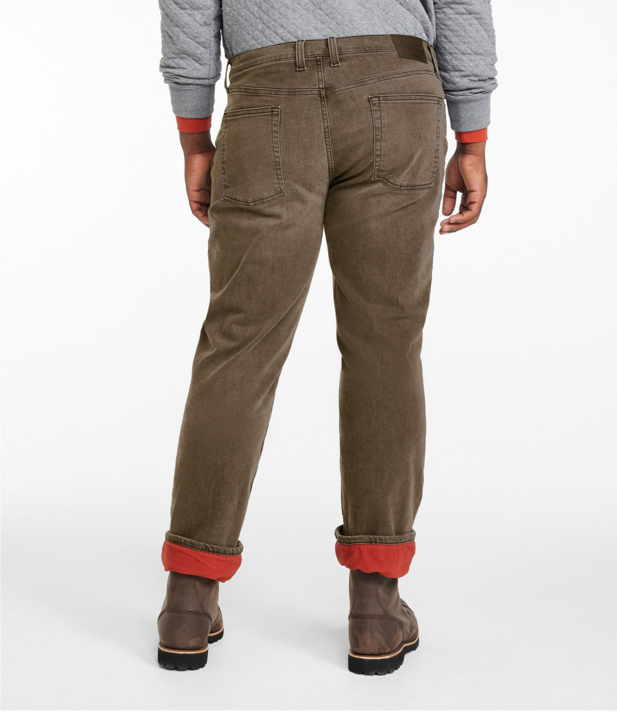 L.L.Bean Men's BeanFlex® Jeans, Standard Athletic Fit, Fleece-Lined Dark Cinder
