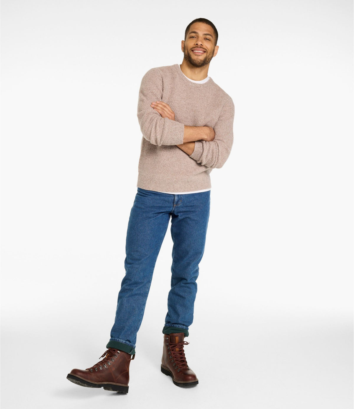L.L.Bean Men's Double L® Jeans, Classic Fit, Fleece-Lined Stonewashed