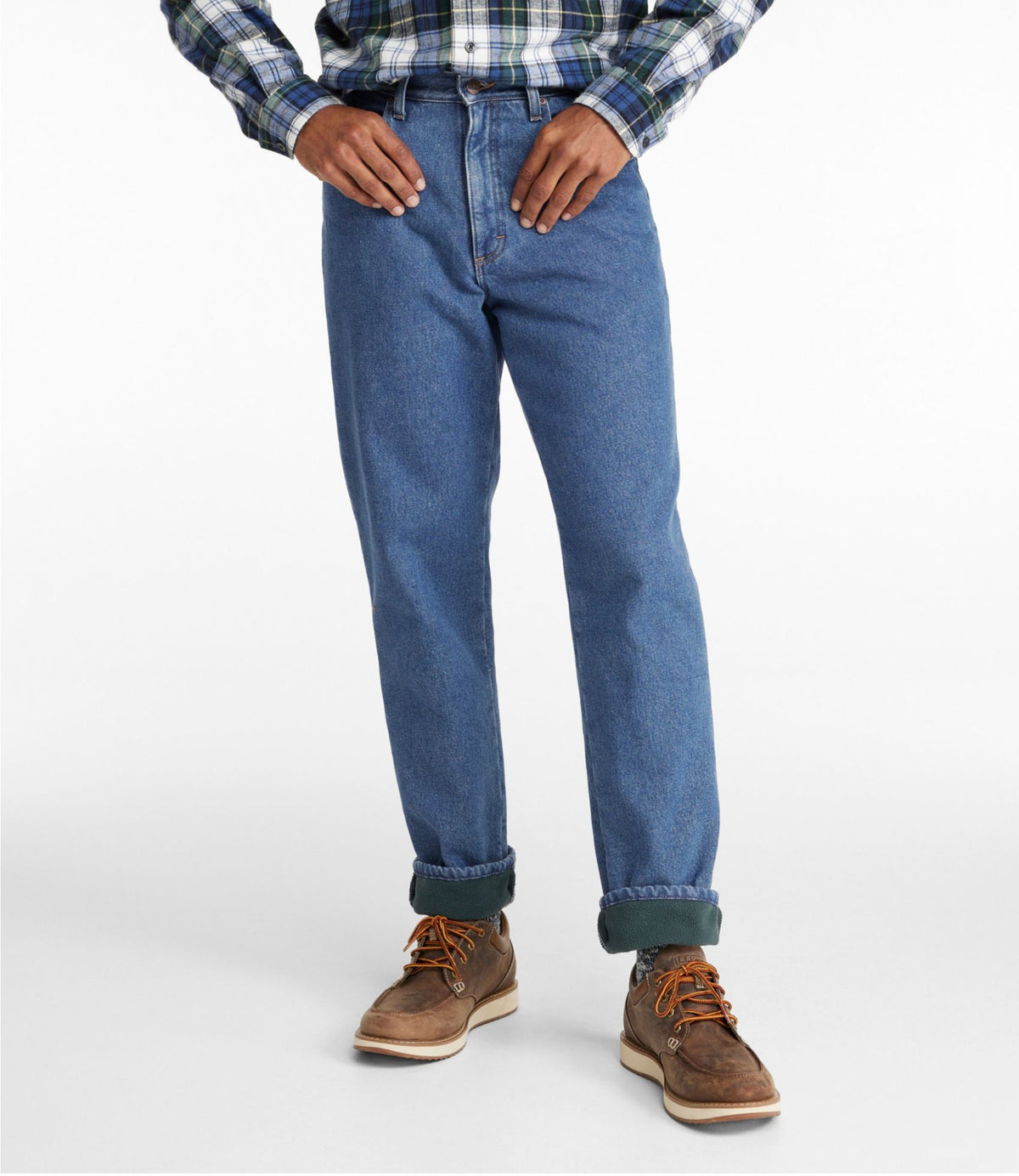 L.L.Bean Men's Double L® Jeans, Classic Fit, Fleece-Lined Stonewashed