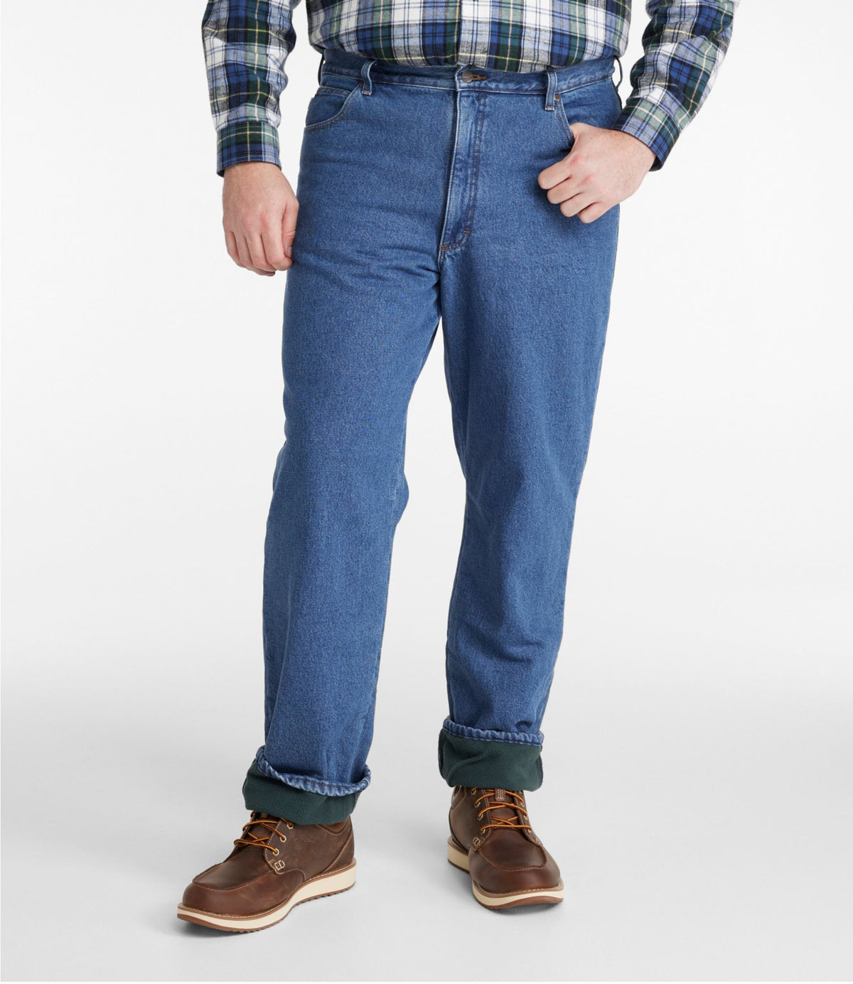 L.L.Bean Men's Double L® Jeans, Classic Fit, Fleece-Lined Stonewashed