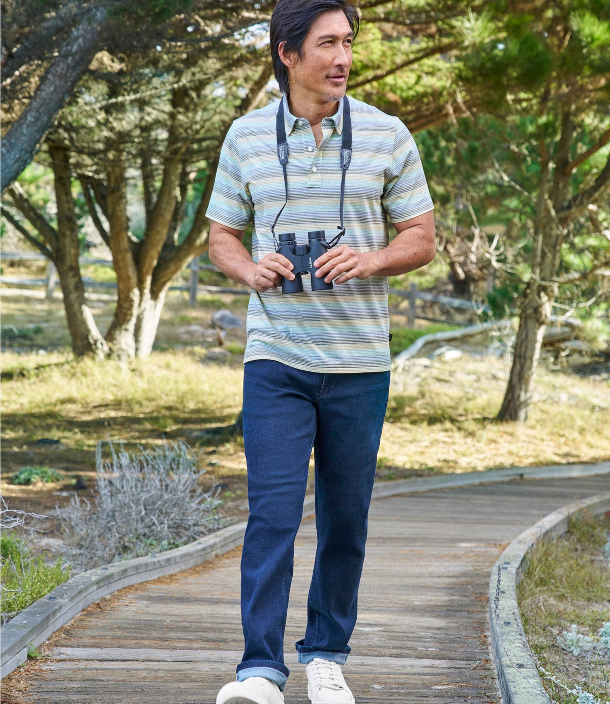 L.L.Bean Men's Comfort Stretch Performance® Jeans, Standard Fit Medium Indigo