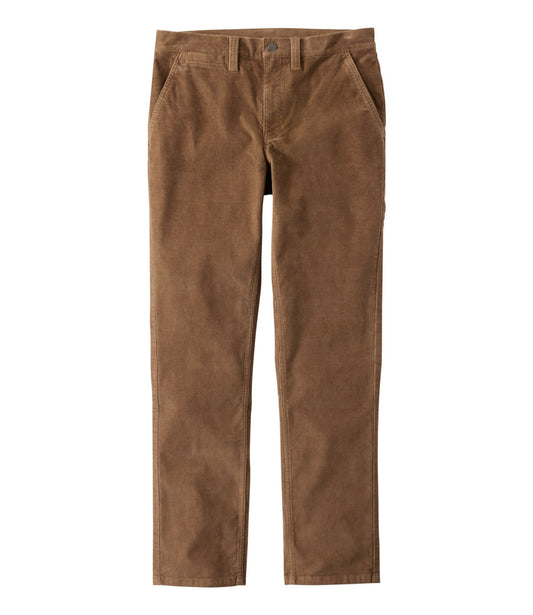 L.L.Bean Men's BeanFlex® Corduroy Pants, Chinos, Standard Fit Dune Brown