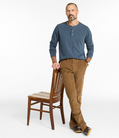 L.L.Bean Men's BeanFlex® Corduroy Pants, Chinos, Standard Fit Dune Brown