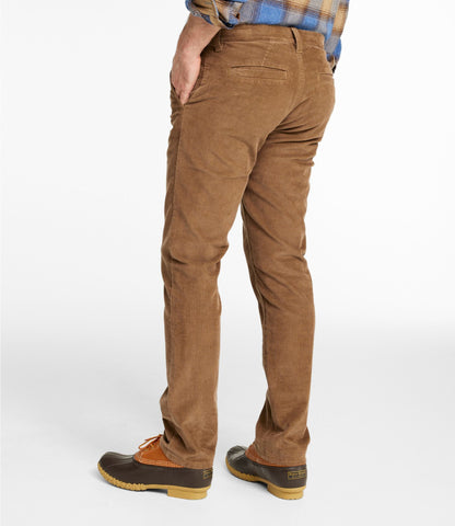 L.L.Bean Men's BeanFlex® Corduroy Pants, Chinos, Standard Fit Dune Brown