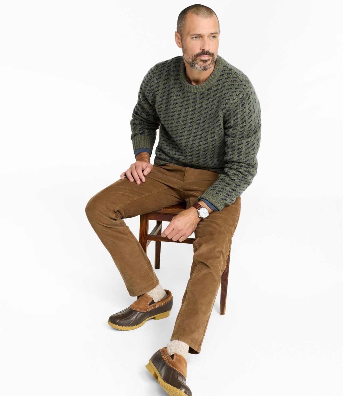 L.L.Bean Men's BeanFlex® Corduroy Pants, Chinos, Standard Fit Dune Brown