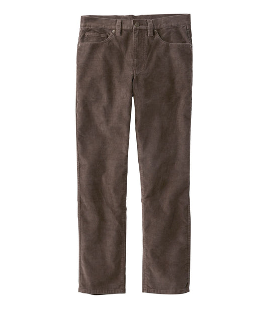 L.L.Bean Men's BeanFlex® Corduroy Pants, Five-Pocket, Standard Fit Dark Cinder