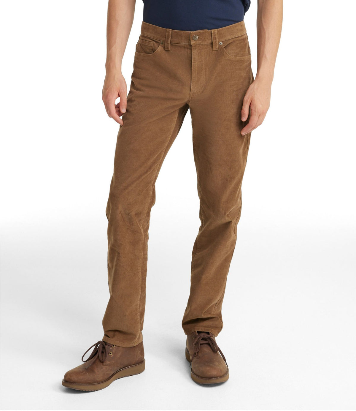 L.L.Bean Men's BeanFlex® Corduroy Pants, Five-Pocket, Standard Fit Dark Cinder