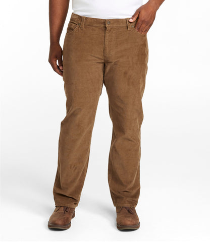 L.L.Bean Men's BeanFlex® Corduroy Pants, Five-Pocket, Standard Fit Dark Cinder