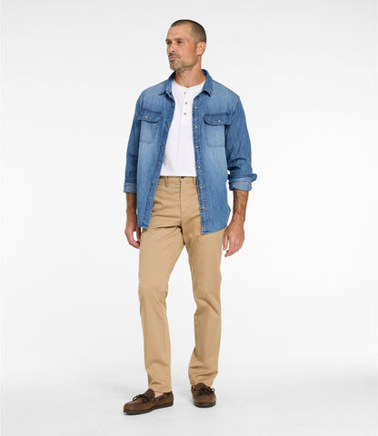 L.L.Bean Men's Sunwashed Khaki Pants, Standard Fit Carbon Navy
