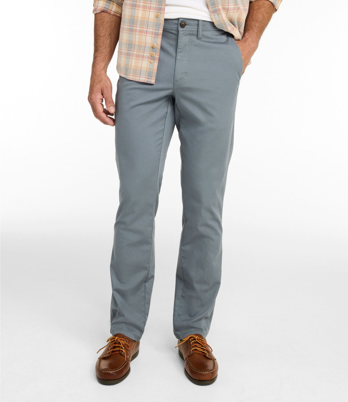 L.L.Bean Men's Sunwashed Khaki Pants, Standard Fit Carbon Navy