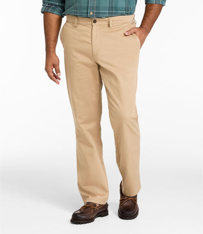 L.L.Bean Men's Sunwashed Khaki Pants, Standard Fit Carbon Navy