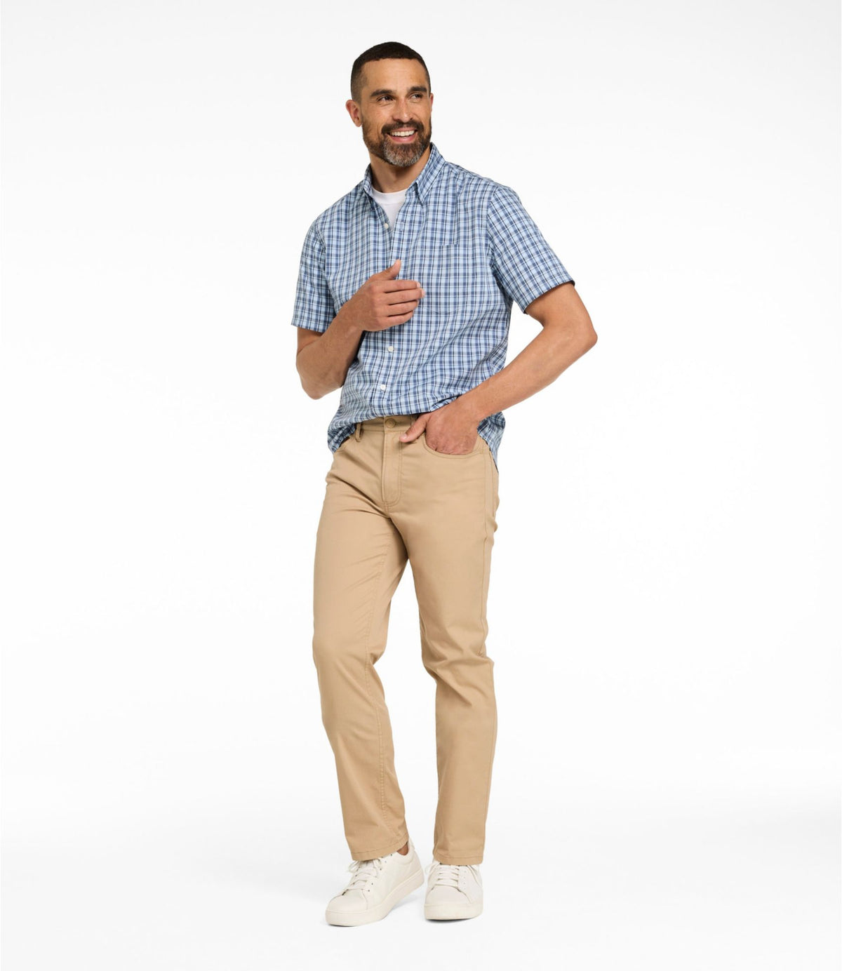 L.L.Bean Men's Comfort Stretch Performance® Everywhere Pants, Five-Pocket, Standard Fit Coffee Bean