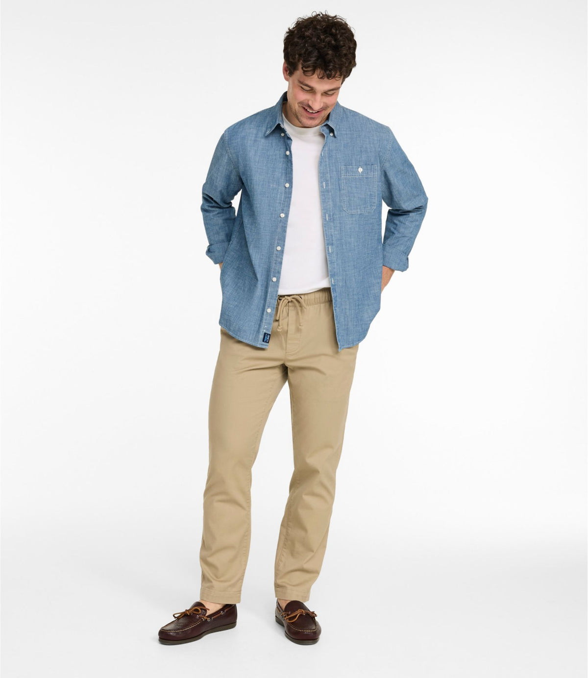 L.L.Bean Men's Comfort Stretch® Dock Pants, Standard Fit Carbon Navy