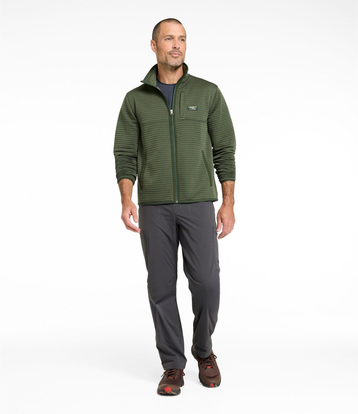 L.L.Bean Men's Cresta Pants, Standard Fit, Fleece-Lined Alloy Gray