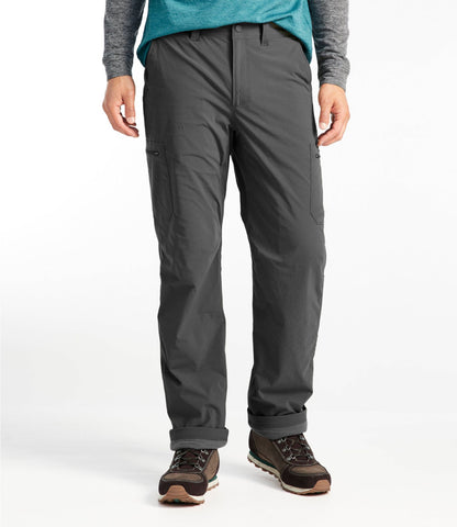 L.L.Bean Men's Cresta Pants, Standard Fit, Fleece-Lined Alloy Gray