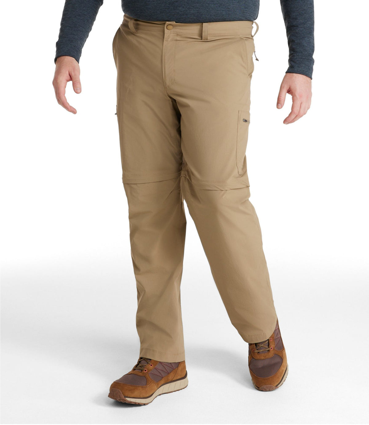 L.L.Bean Men's Water-Resistant Cresta Zip-Off Pants, Standard Fit Alloy Gray