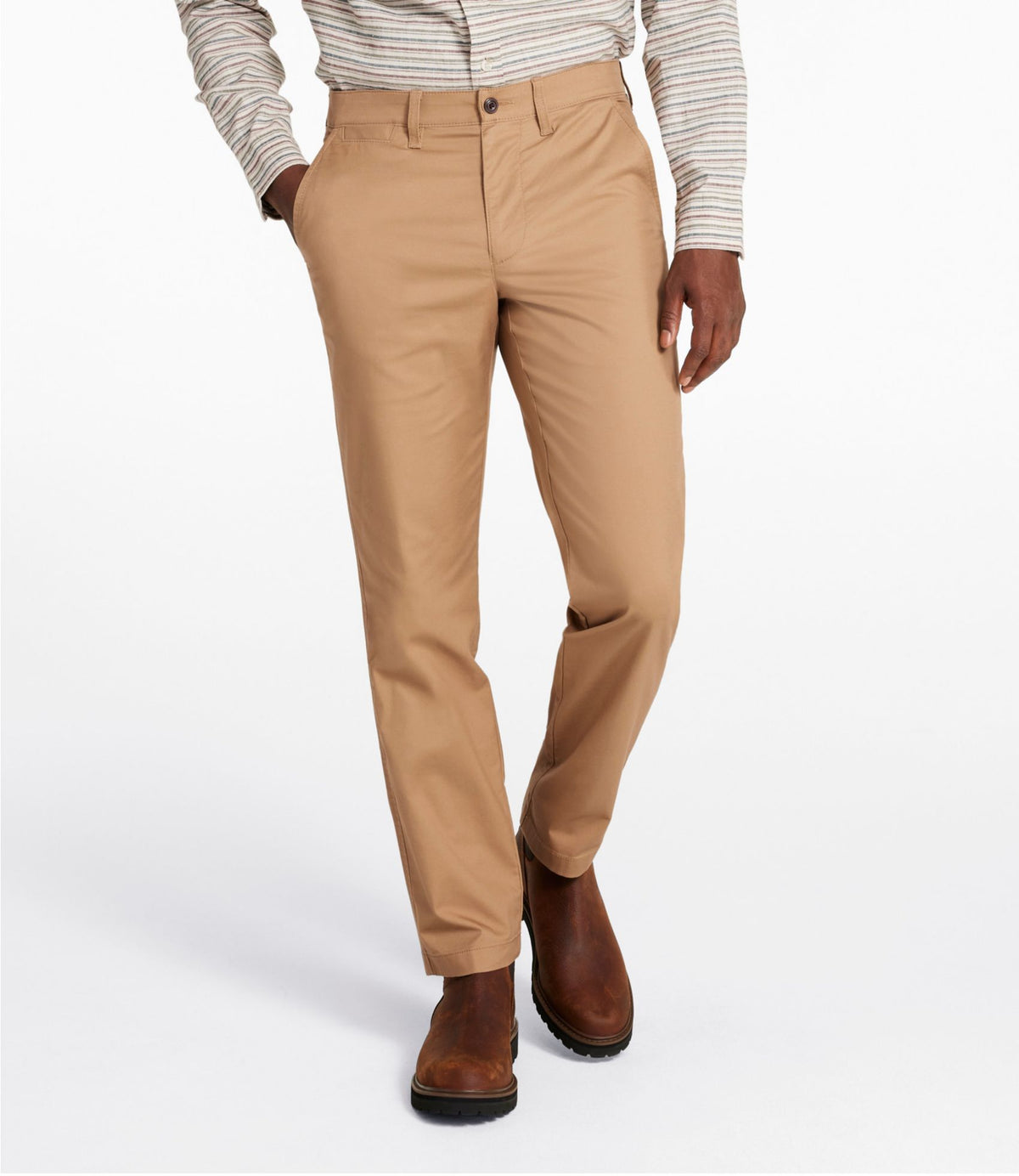 L.L.Bean Men's Comfort Stretch Performance® Chinos, Standard Athletic Fit Heritage Khaki