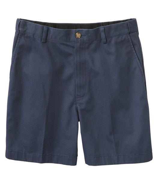 L.L.Bean Men's Wrinkle-Free Double L® Chino Shorts, Natural Fit, Hidden Comfort Waist, 8" Carbon Navy