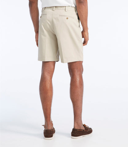 L.L.Bean Men's Wrinkle-Free Double L® Chino Shorts, Natural Fit, Hidden Comfort Waist, 8" Carbon Navy