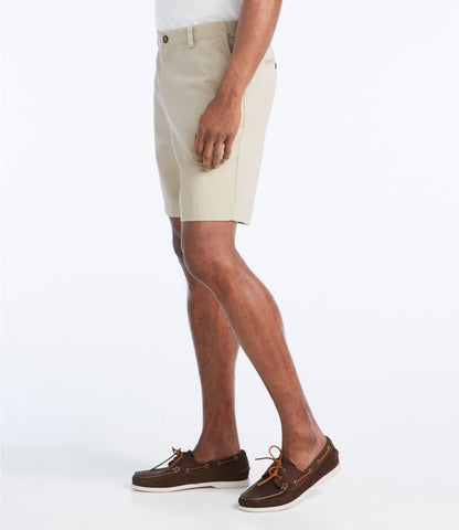 L.L.Bean Men's Wrinkle-Free Double L® Chino Shorts, Natural Fit, Hidden Comfort Waist, 8" Carbon Navy