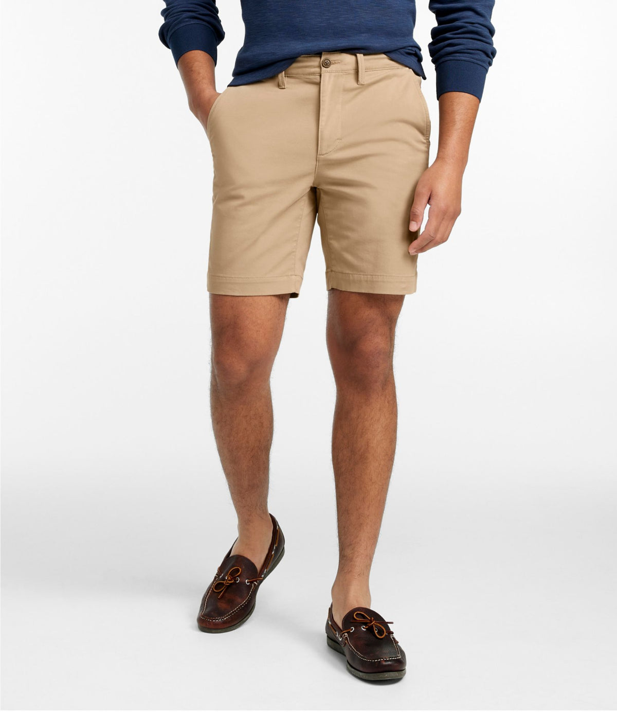 L.L.Bean Men's Comfort Stretch® Chino Shorts, 8" Carbon Navy