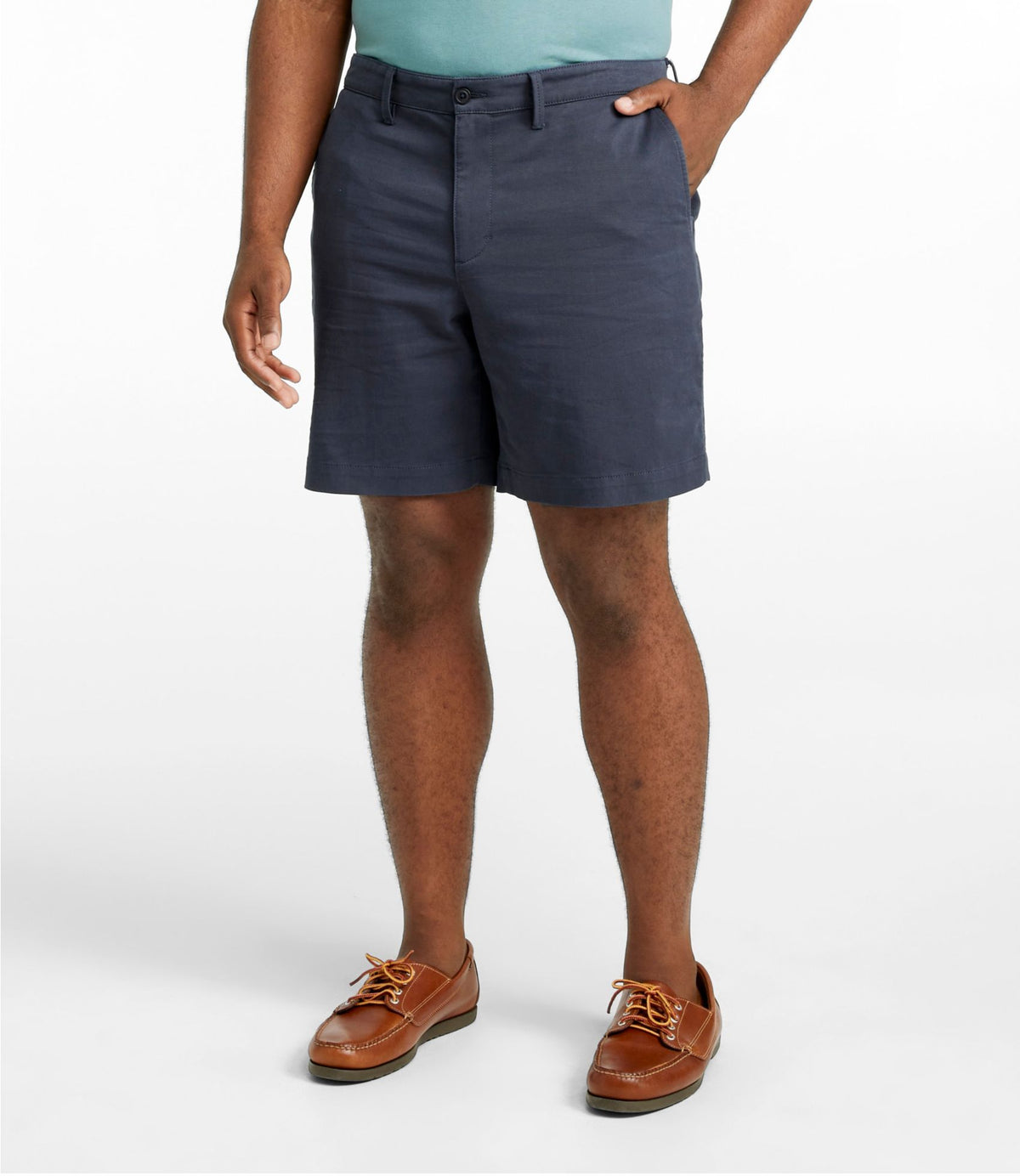 L.L.Bean Men's Comfort Stretch® Chino Shorts, 8" Carbon Navy