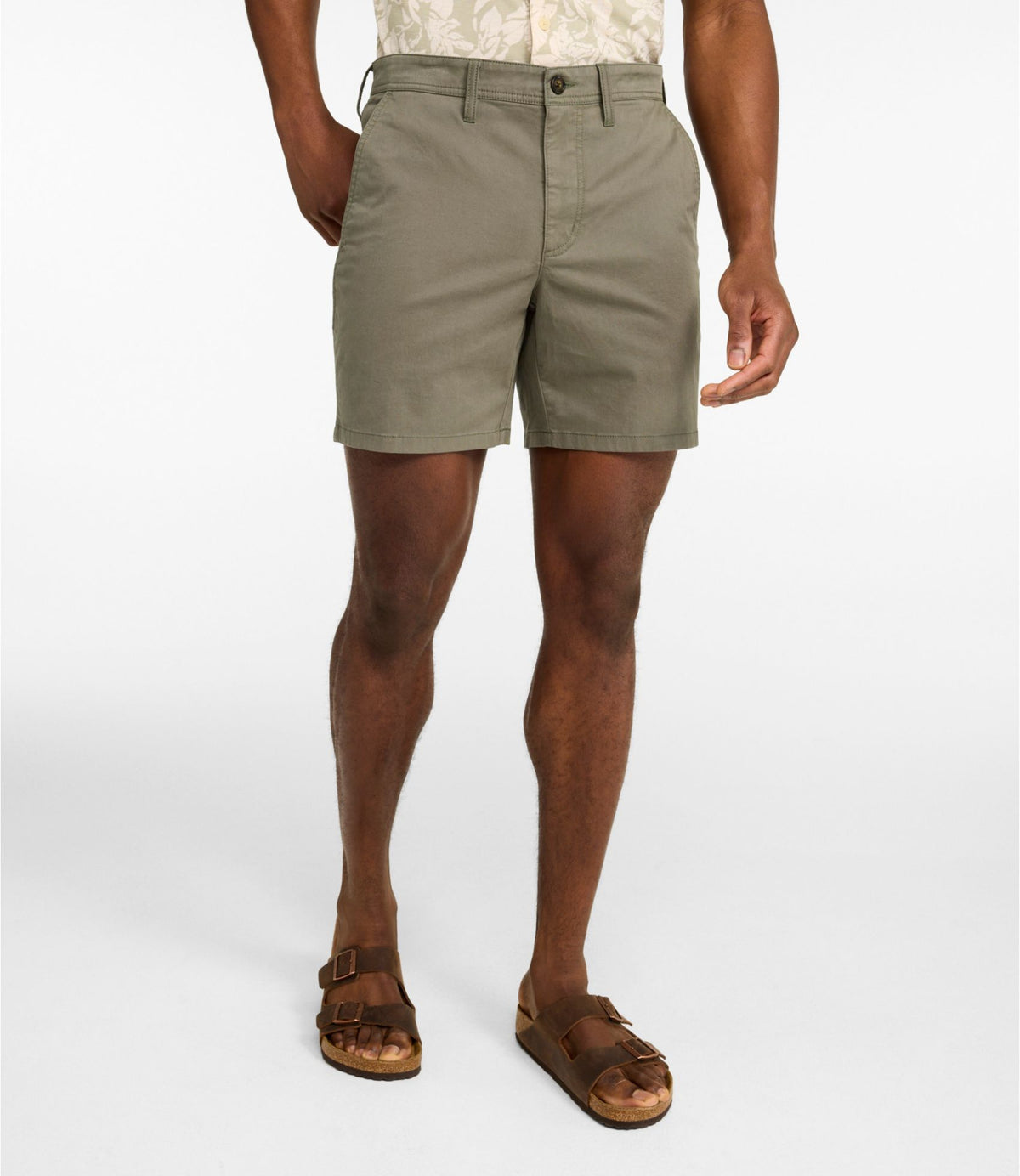 L.L.Bean Men's Sunwashed Khaki Shorts, 7" Carbon Navy