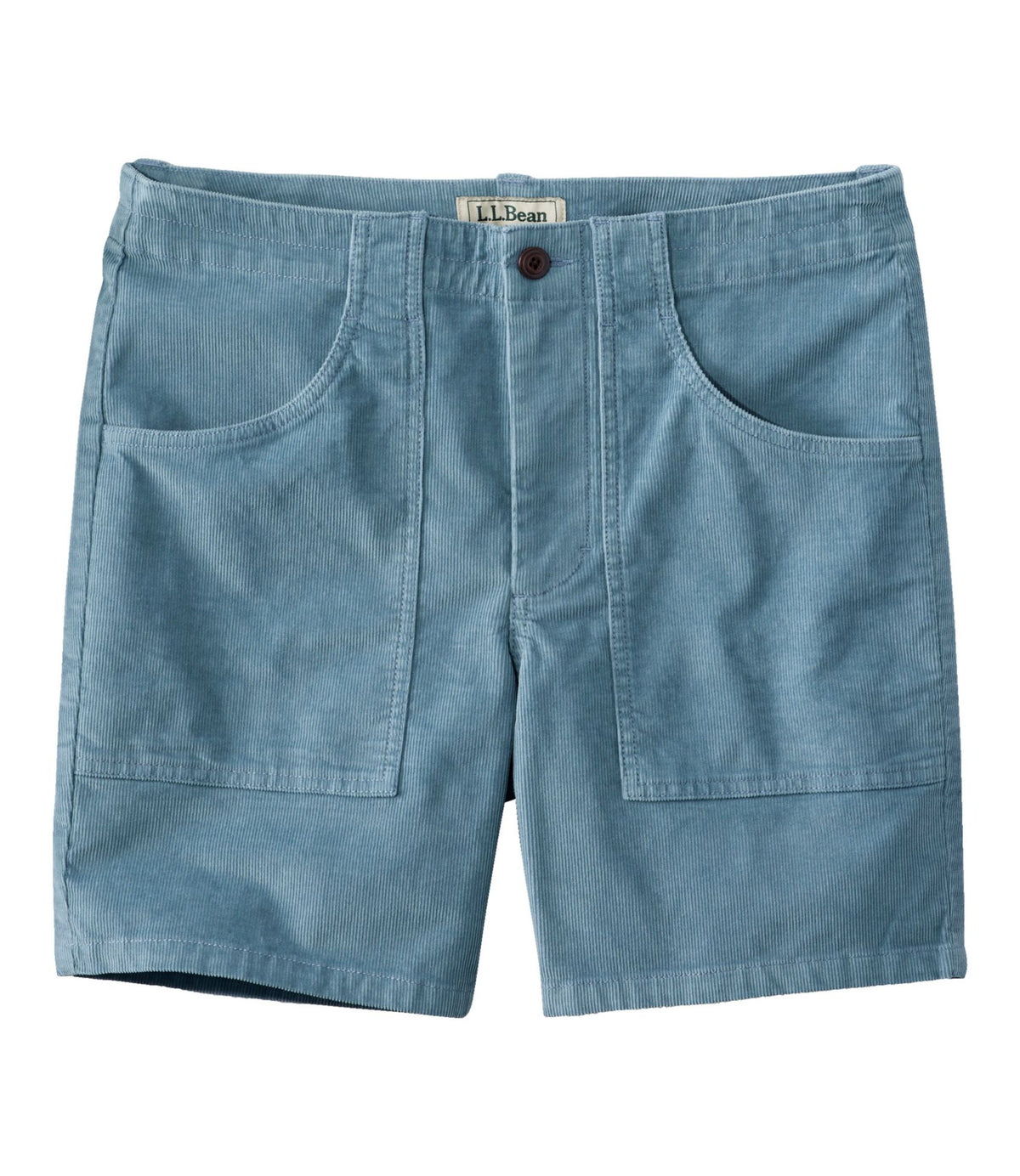 L.L.Bean Men's BeanFlex® Corduroy Shorts, 7" Cadet Blue