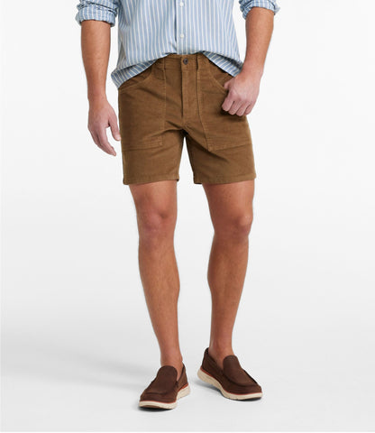 L.L.Bean Men's BeanFlex® Corduroy Shorts, 7" Cadet Blue
