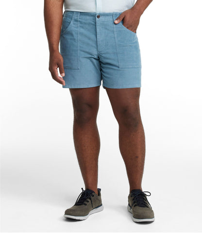 L.L.Bean Men's BeanFlex® Corduroy Shorts, 7" Cadet Blue
