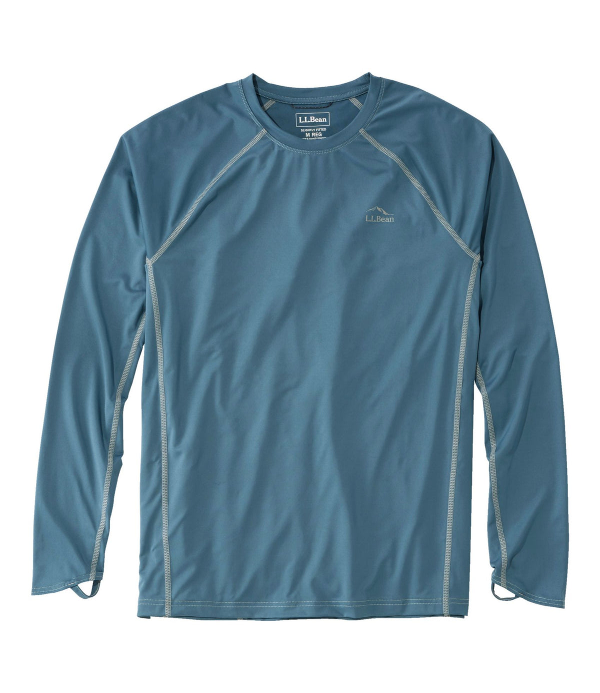 L.L.Bean Men's Swift River Cooling Rash Guard Iron Blue