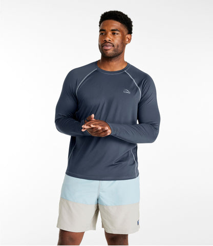 L.L.Bean Men's Swift River Cooling Rash Guard Iron Blue