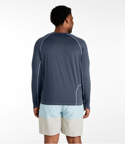 L.L.Bean Men's Swift River Cooling Rash Guard Iron Blue