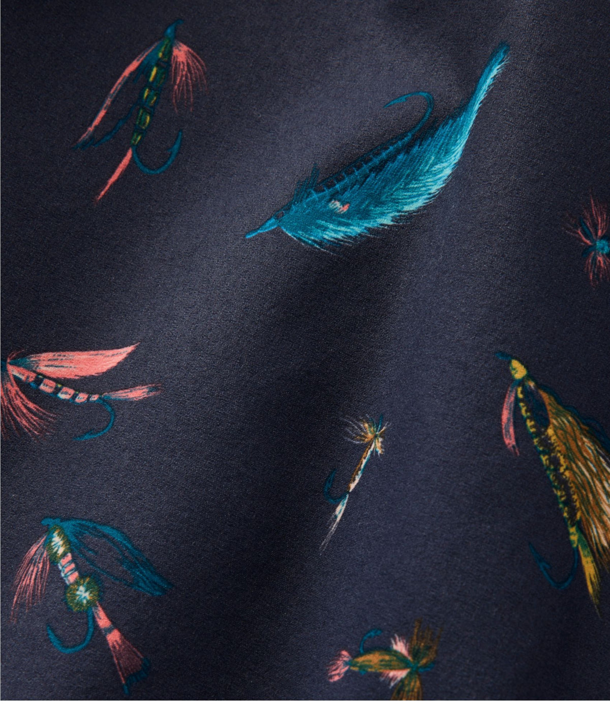 L.L.Bean Men's Vacationland Stretch Swim Trunks, Print, 6" Blue Water Hibiscus