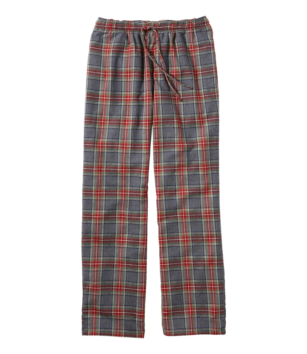 L.L.Bean Men's Scotch Plaid Flannel Sleep Pants Grey Stewart