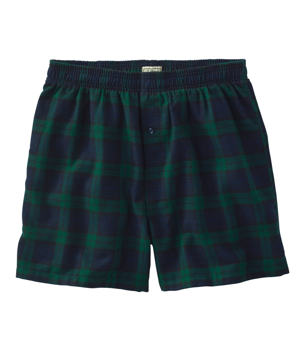 L.L.Bean Men's Scotch Plaid Flannel Boxers Black Watch Tartan