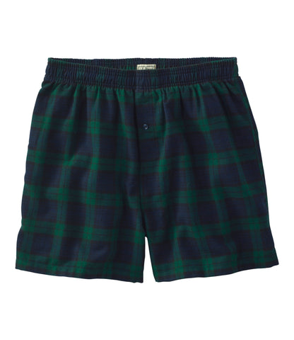 L.L.Bean Men's Scotch Plaid Flannel Boxers Black Watch Tartan