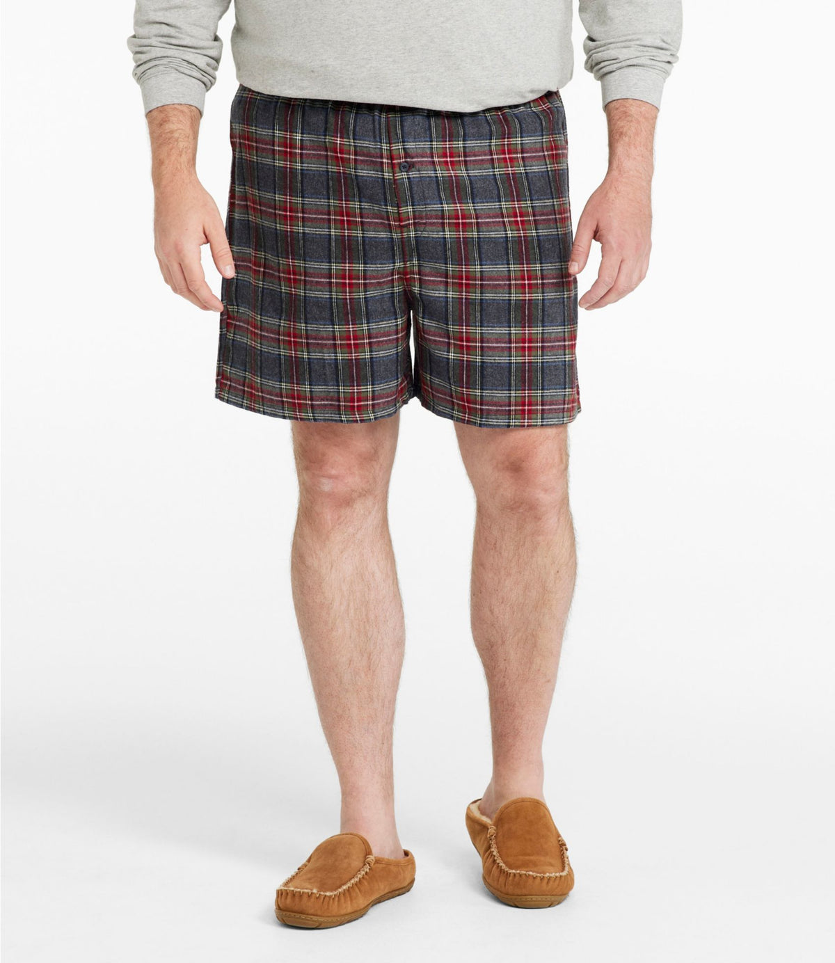 L.L.Bean Men's Scotch Plaid Flannel Boxers Black Watch Tartan
