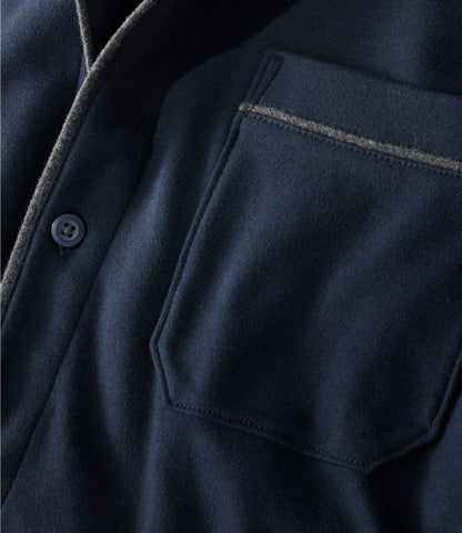 L.L.Bean Men's Bean's Cotton Knit Pajamas, Button-Front PJ Set Dark Khaki Heather