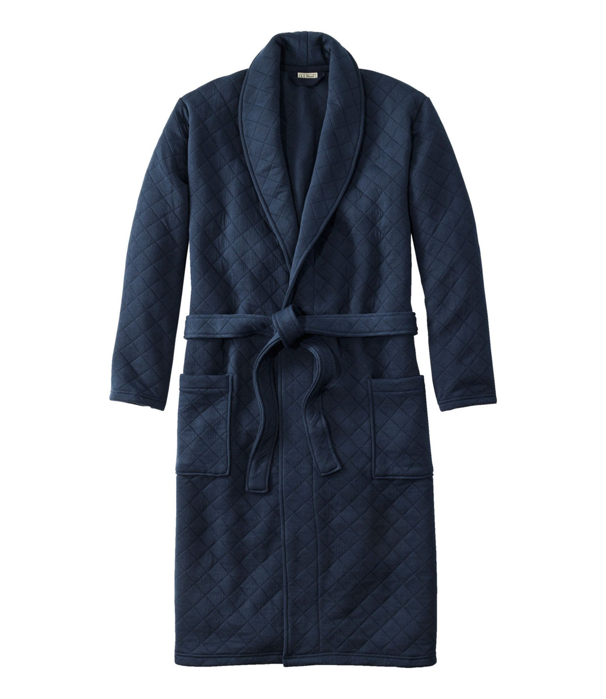 L.L.Bean Men's Quilted Robe Classic Navy