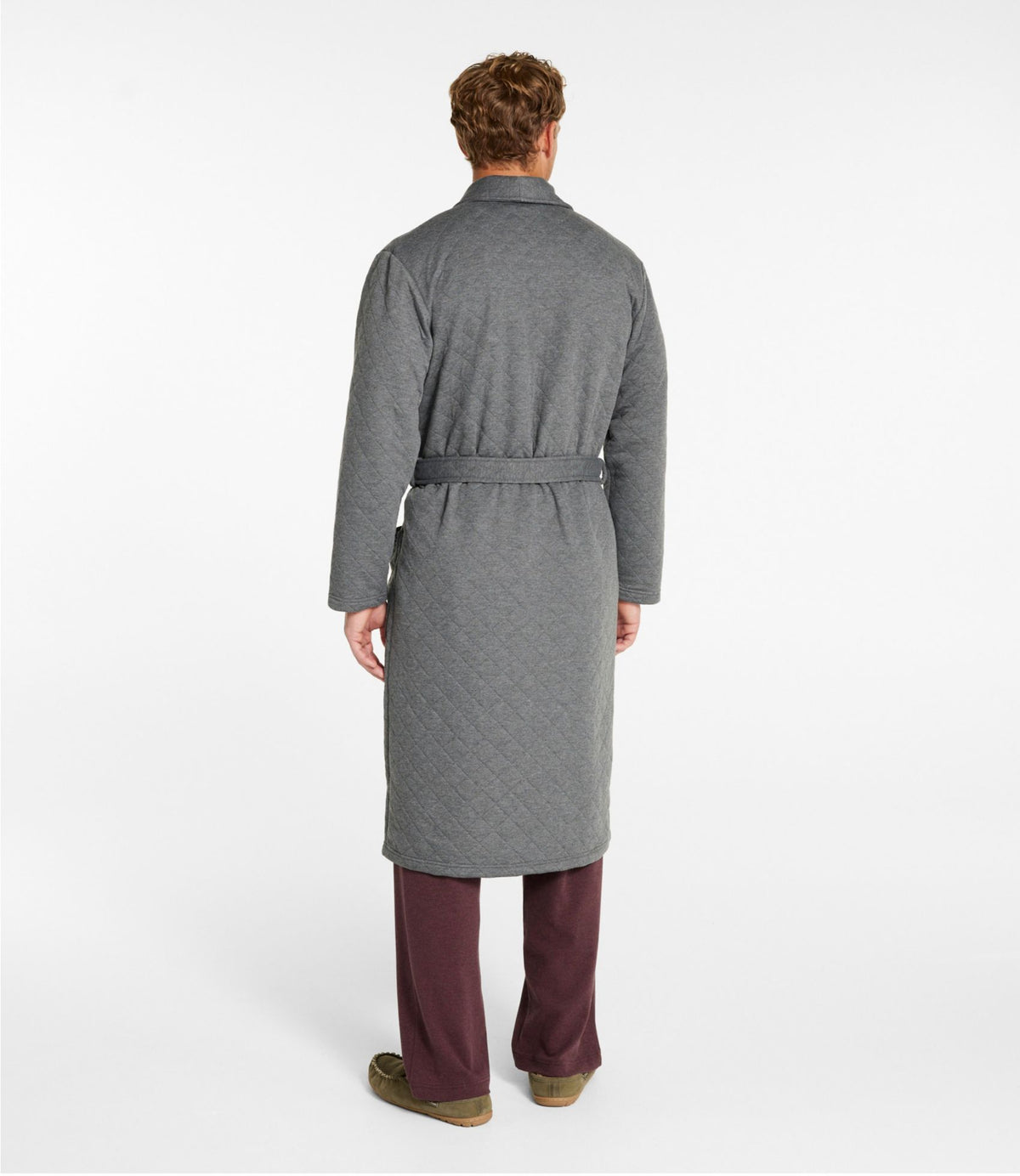 L.L.Bean Men's Quilted Robe Classic Navy