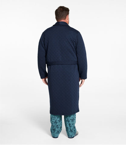L.L.Bean Men's Quilted Robe Classic Navy