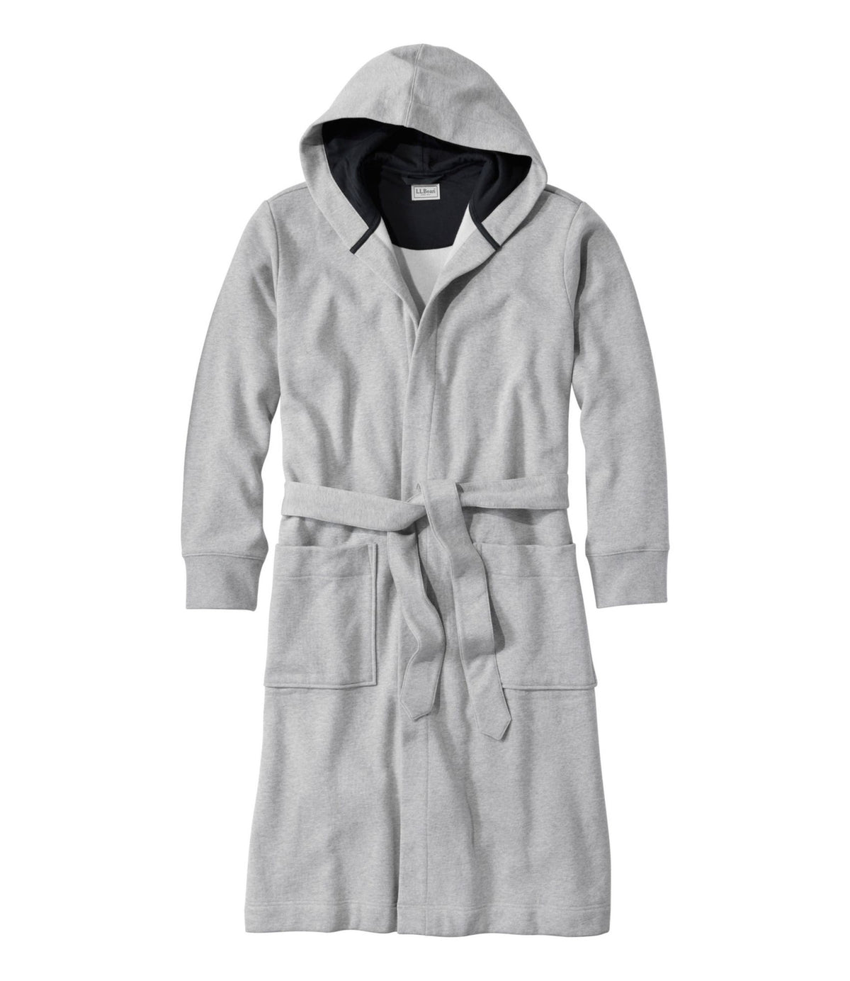 L.L.Bean Men's Mariner Sweatshirt Robe Gray Heather